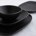 bandeja de aperitivos Bidasoa Fosil Preto Cerâmica Alumina 34 x 20,3 x 3 cm (6 Unidades)