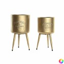 Conjunto de vasos DKD Home Decor 25,5 x 25,5 x 44 cm Metal (2 Unidades)