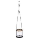 Candleholder Ibergarden HW99-1108 Black Transparent Metal Crystal