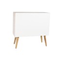 Cómoda DKD Home Decor Abeto Natural Algodão Branco (80 x 35 x 80 cm)