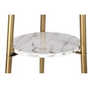 Floor Lamp DKD Home Decor Golden Metal Polyester White 50 W MDF Wood (41 x 41 x 156 cm)