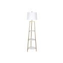 Floor Lamp DKD Home Decor Golden Metal Polyester White 50 W MDF Wood (41 x 41 x 156 cm)