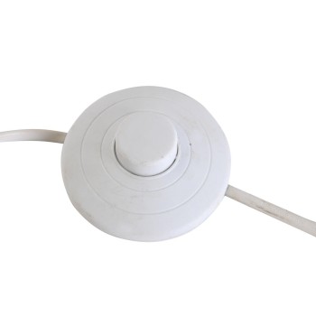Lampadaire DKD Home Decor Doré Métal Polyester Blanc 50 W Bois MDF (41 x 41 x 156 cm)
