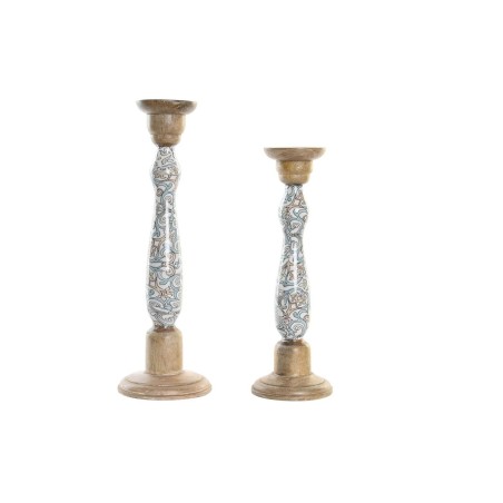 Portavelas DKD Home Decor Metal Madera de mango (17 x 17 x 52,5 cm) (2 Piezas) Portavelas DKD Home Decor Metal Madera de mango (17 x 17 x 52,5 cm) (2 Piezas)