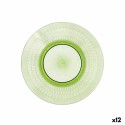 Prato de Sobremesa Quid Viba Verde Plástico 20 cm (12 Unidades)