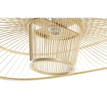 Ceiling Light DKD Home Decor Natural Bamboo 50 W 80 x 80 x 29 cm