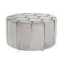 Repousa pés DKD Home Decor Bege Poliéster Madeira MDF (86 x 86 x 48 cm)