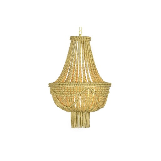 Candeeiro de teto DKD Home Decor Metal Castanho Amarelo 40 W Madeira MDF (40 x 40 x 60 cm)