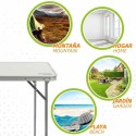 Mesa Dobrável Aktive Branco Aço Madeira MDF 80 x 60 x 70 cm