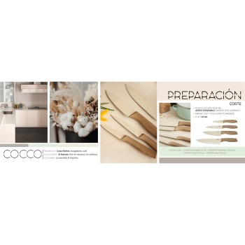Faca de Chef Quid Cocco Castanho Metal 15 cm (Pack 12x)