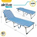 Tumbona de playa Colorbaby Azul Blanco 188 x 58 x 30 cm