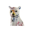 Statua Decorativa DKD Home Decor Bianco Multicolore Leopardo Moderno 16 x 8 x 25 cm