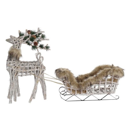 Weihnachtsschmuck DKD Home Decor Rentier Weiß Braun korb 58 x 30 x 30 cm (3 Stücke) Weihnachtsschmuck DKD Home Decor Rentier Weiß Braun korb 58 x 30 x 30 cm (3 Stücke)
