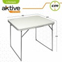 Mesa Dobrável Aktive Branco Aço Madeira MDF 80 x 60 x 70 cm
