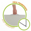 Mesa Dobrável Aktive Branco Aço Madeira MDF 80 x 60 x 70 cm
