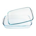 Set of Oven Dishes Pyrex Classic Transparent Borosilicate Glass (2 pcs)
