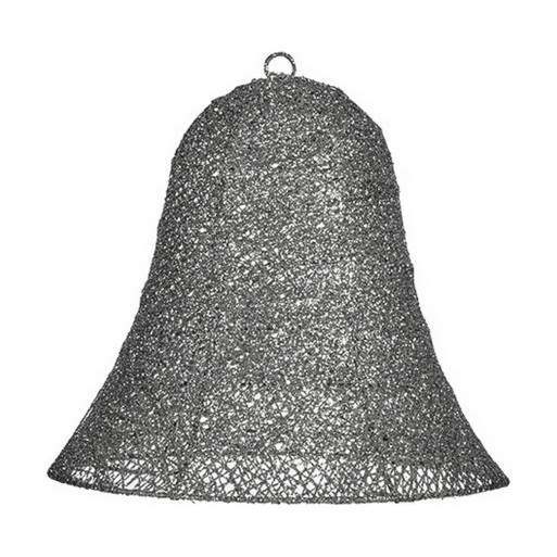 Decorazione Natalizia Grigio Metallo Plastica Campana 30 x 27 x 30 cm