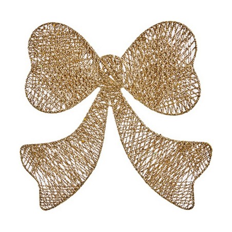 Adorno Natalício Dourado Metal Laço 30 x 0,2 x 33 cm Adorno Natalício Dourado Metal Laço 30 x 0,2 x 33 cm