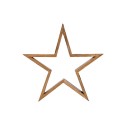 Estrela de Natal Castanho Madeira 50 x 12 x 50 cm Silhueta