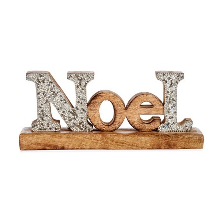 Figurine Décorative Noel Paillettes 6,5 x 10 x 25 cm Argenté Bois Figurine Décorative Noel Paillettes 6,5 x 10 x 25 cm Argenté Bois