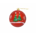 Bola de Natal Mickey Mouse Happy smiles 10 Unidades Vermelho Plástico (Ø 6 cm)