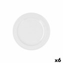 Assiette à dessert Bidasoa Glacial Ala Estrch Blanc Céramique 20 cm (6 Unités) (Pack 6x)