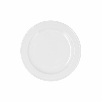 Prato de Sobremesa Bidasoa Glacial Ala Estrch Branco Cerâmica 20 cm (6 Unidades) (Pack 6x)