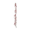 Christmas garland Snowfall Red White Plastic 40 x 9 x 40 cm