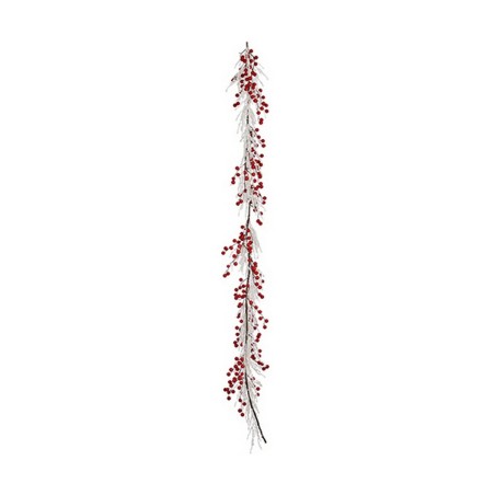 Christmas garland Snowfall Red White Plastic 40 x 9 x 40 cm Christmas garland Snowfall Red White Plastic 40 x 9 x 40 cm