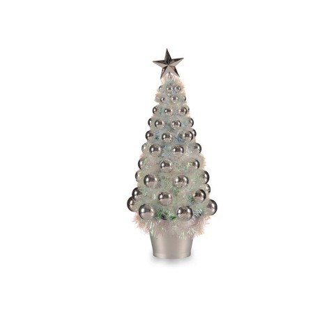 Christmas Tree Iridescent Silver Plastic 16 x 37,5 x 16 cm polypropylene Christmas Tree Iridescent Silver Plastic 16 x 37,5 x 16 cm polypropylene