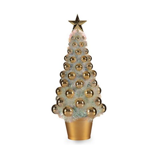 Albero di Natale Iridescente Dorato Plastica 16 x 37,5 x 16 cm polipropilene