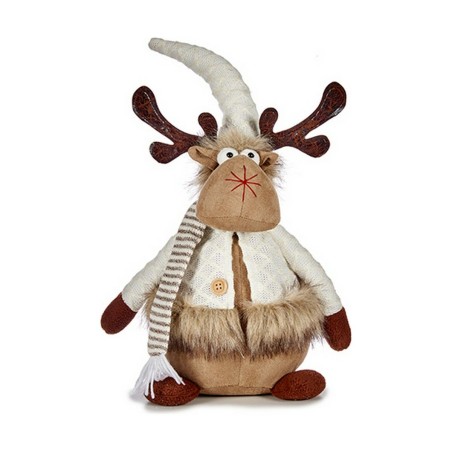 renne de noël Marron Blanc 15 x 43 x 19 cm renne de noël Marron Blanc 15 x 43 x 19 cm