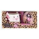 Tazza con Piatto Gorjuss Purrrrrfect love Ceramica Sottobicchieri Tazza