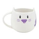 Tazza con Piatto Gorjuss Smitten kitten Bianco Nero Ceramica Sottobicchieri Tazza