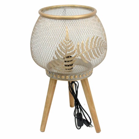 Lâmpada de mesa DKD Home Decor Dourado Metal Madeira (33 x 33 x 51 cm) Lâmpada de mesa DKD Home Decor Dourado Metal Madeira (33 x 33 x 51 cm)