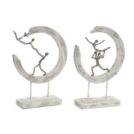 Figura Decorativa DKD Home Decor 32,5 x 10 x 47 cm Prateado Branco Bailarina Ballet Moderno Decapé (2 Unidades) Figura Decorativa DKD Home Decor 32,5 x 10 x 47 cm Prateado Branco Bailarina Ballet Moderno Decapé (2 Unidades)