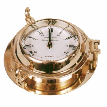 Wanduhr DKD Home Decor Kristall Gold Vintage Messing (23 x 7 x 23 cm)