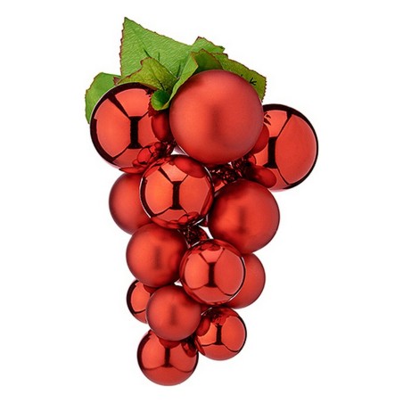 Bola de Natal Uvas Vermelho Plástico 18 x 18 x 28 cm