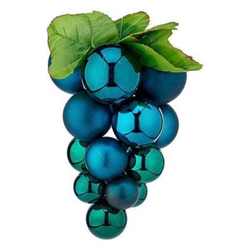 Palla di Natale Uva Azzurro Plastica