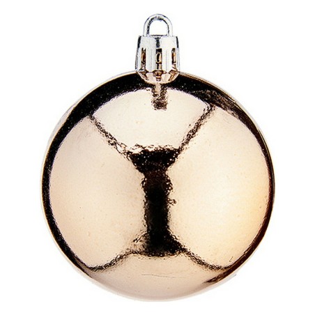 Bolas de Navidad Ø 6 cm 24 Unidades Champagne PVC Bolas de Navidad Ø 6 cm 24 Unidades Champagne PVC