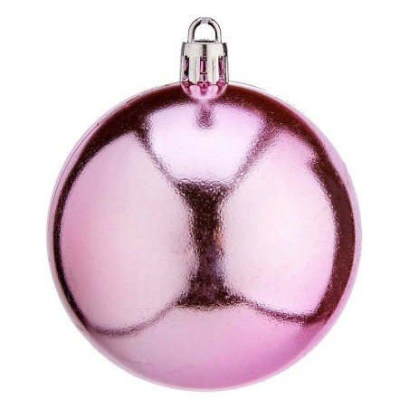 Bolas de Natal Ø 7 cm 12 Unidades Cor de Rosa Plástico Bolas de Natal Ø 7 cm 12 Unidades Cor de Rosa Plástico