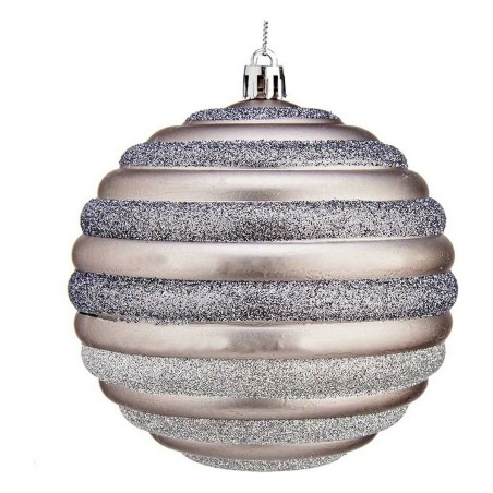 Weihnachtsbaumkugel Ø 10 cm 6 Stück Silberfarben Kunststoff Weihnachtsbaumkugel Ø 10 cm 6 Stück Silberfarben Kunststoff