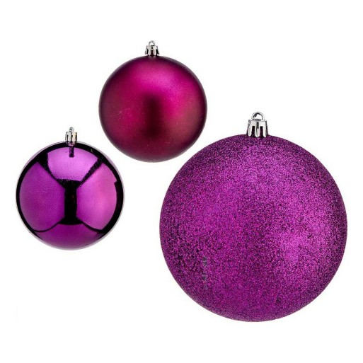 Weihnachtsbaumkugeln Ø 10 cm 6 Stück Lila Kunststoff