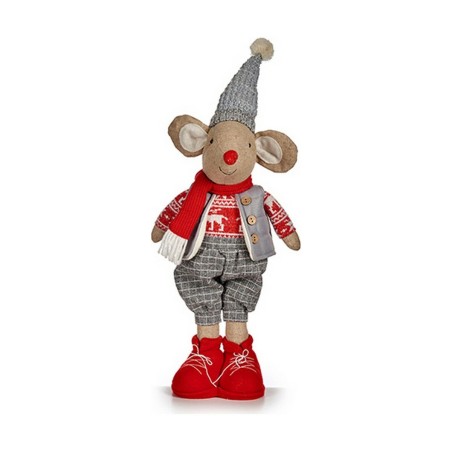 Deko-Figur Mouse Weihnachten 48 cm Weiß Rot Grau Creme Deko-Figur Mouse Weihnachten 48 cm Weiß Rot Grau Creme