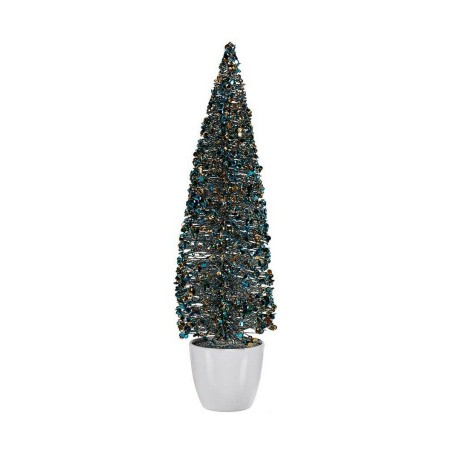 Sapin de Noël Grand 10 x 38 x 10 cm Bleu Doré Plastique Sapin de Noël Grand 10 x 38 x 10 cm Bleu Doré Plastique