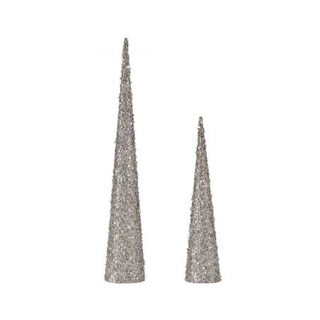 Decoration Christmas Cones Sequins White Plastic Decoration Christmas Cones Sequins White Plastic