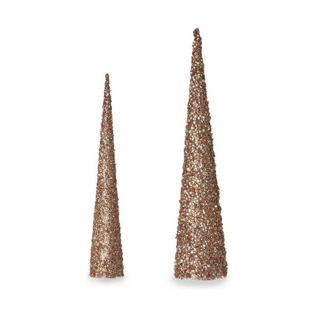 Dekoration Weihnachten Kegel Pailletten 9,5 x 60 x 9,5 cm 8,5 x 8,5 x 40 cm Gold Bronze