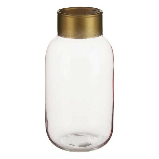 Vaso Liscio Rosa Dorato Vetro (11,5 x 24 x 11,5 cm)