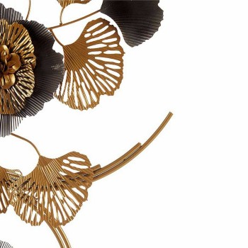 Decoração Suspensa Bloemen Mural Dourado Metal Cobre (60 x 150 x 7,5 cm)