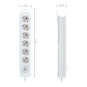 Extensão com 6 Tomadas com Interruptor TM Electron 3680 W